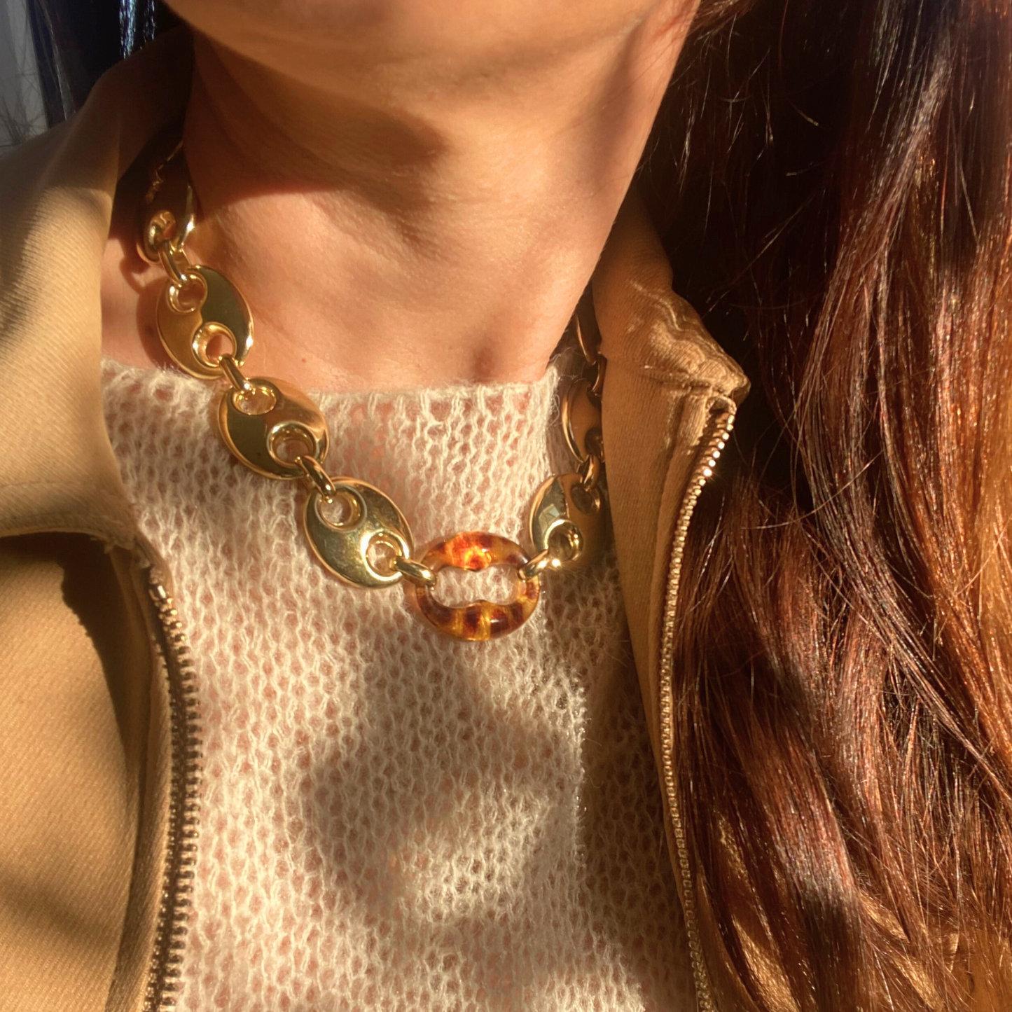 Chica Gaücha - Collier MOKA acétate1