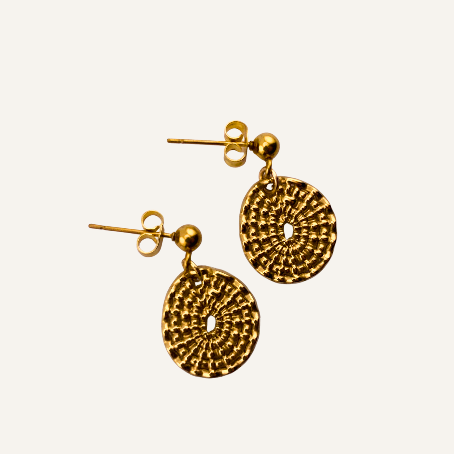 CHICA GAÜCHA - Boucles d'oreilles SOL NATIVO - cercle tressé & acier inoxydable 