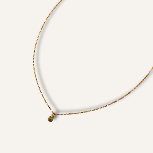 Chica gaücha -collier IRIS - pendentif en pierre naturelle de GRENAT VERT 