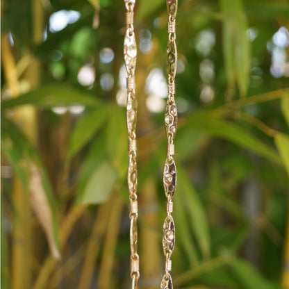 Collier LUZ- chaine martelée en laiton doré à l'or fin 18K