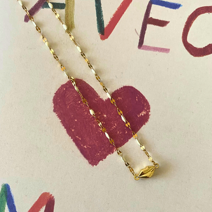 CHICA GAÜCHA - Collier BESITO, acier inoxydable et fermoir aimanté en forme de bouche