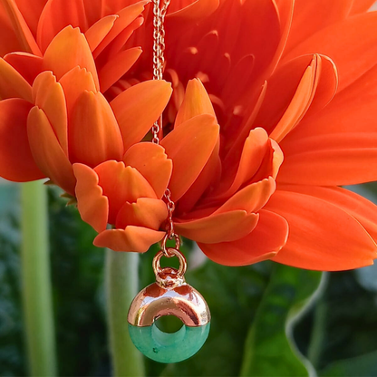 CHICA GAÜCHA - Boucles d'oreilles OLA - chaine fine & Quartz vert
